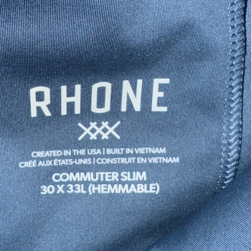 RHONE Commuter Pants Slim Fit Dark Teal Flex Knit Stretch Mens Size 30x33 NEW - Picture 9 of 9